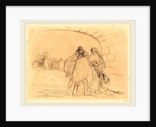 The Meeting under the Arch (first plate) by Jean-Louis Forain