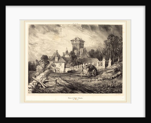 Château de Pesteil à Polminhac, 1832 by Eugène Isabey