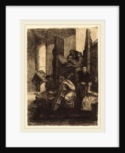 Choir in a Spanish Church, 1860 by Alphonse Legros