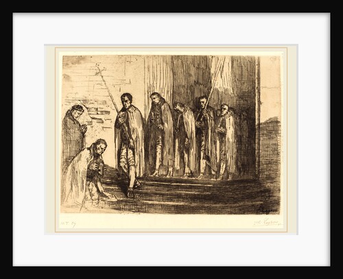 Procession Leaving a Church by Alphonse Legros