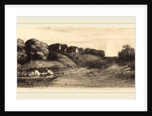 Landscape with Boat, 1st plate by Alphonse Legros