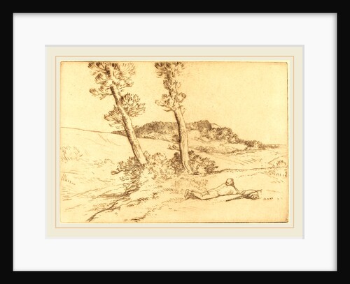 Traveler Reclining on the Grass by Alphonse Legros