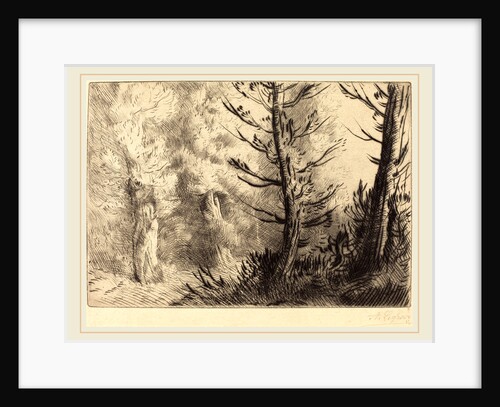 In the Forest of Fontainebleau by Alphonse Legros