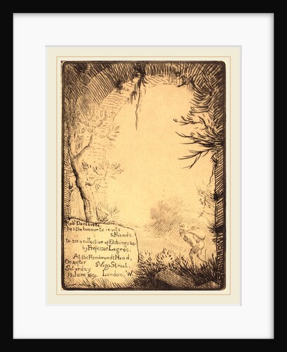 Plate made for an Exhibition at the Dunthorne Home by Alphonse Legros