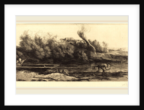 Landscape with Boat, 2nd plate by Alphonse Legros