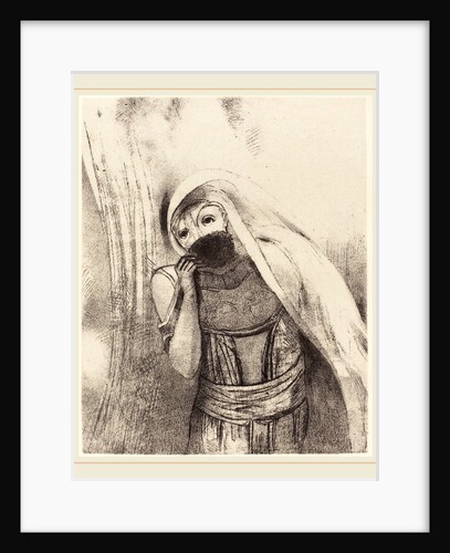 Elle tire de sa poitrine une eponge toute noire, la couvre de baisers, 1896 by Odilon Redon