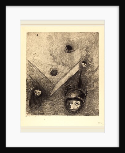 Sur le fond de nos nuits dieu de son doigt savant dessine un cauchemar multiforme et sans treve, 1890 by Odilon Redon