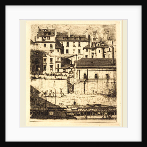 La morgue, Paris, 1854 by Charles Meryon