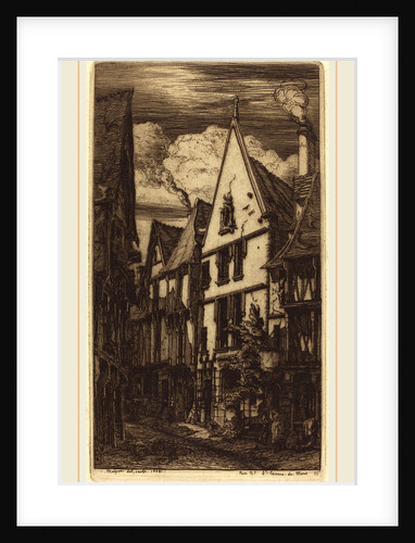 La Rue des Toiles, à Bourges, 1853 by Charles Meryon