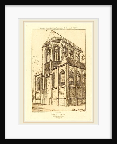 Chevet de St. Martin-sur-Renelle, 1860 by Charles Meryon