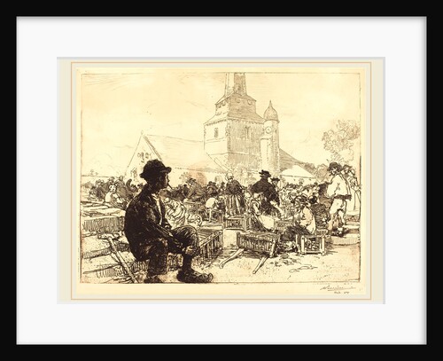 Poultry Market at St.-Jean-de-Mont, 1892 by Auguste Lepère