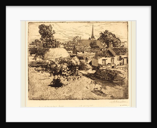 View of St.-Jean-de-Mont, Vendee, 1892 by Auguste Lepère