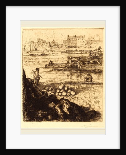 Dockman, Pier at La Gare, 1894 by Auguste Lepère