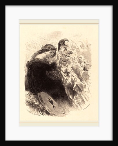 The Woman Behind the Mask, 1830s by Célestin Nanteuil