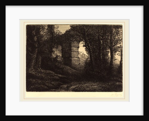 Ruins of an Ancient Aqueduct by Alphonse Legros