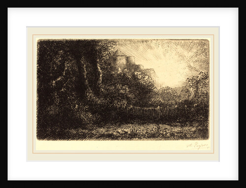 View of a Chateau by Alphonse Legros
