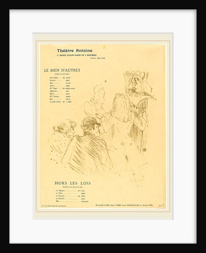 Homage to Moliere, 1897 by Henri de Toulouse-Lautrec