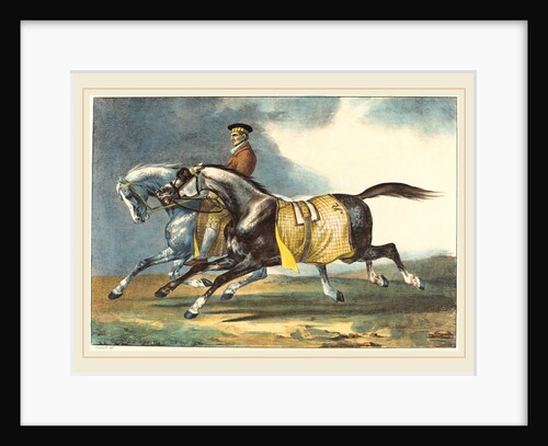 Two Dapple-Gray Horses Exercising, 1822 by Théodore Gericault and Léon Cogniet