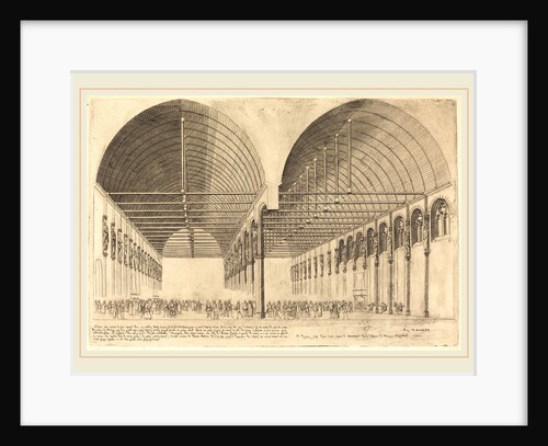 La salle des pas-perdus à l'ancien Palais-de-Justice, Paris, 1855 by Charles Meryon
