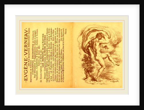 Dancing Nude and Advertisement for Eugène Verneau's Estampes décoratives verso, 1897 by Louis Anquetin