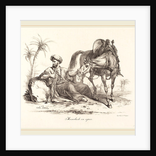 A Mameluck Resting by Carle Vernet