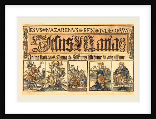 Saint Anne, The Madonna and Child and Saints Christopher, Sebastian, Clara and Roche by Anonymous