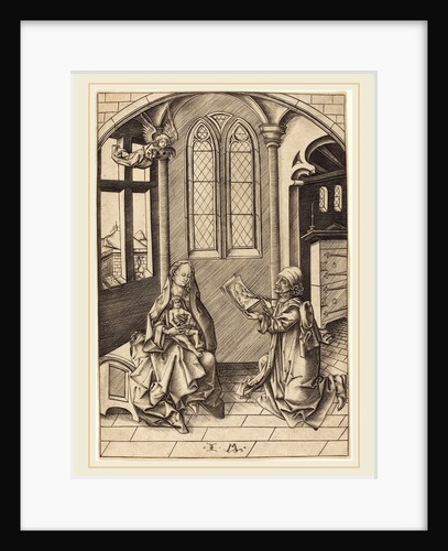 Saint Luke Drawing a Portrait of the Virgin, c. 1475 by Israhel van Meckenem