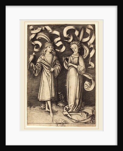 The Falconer and Noble Lady by Israhel van Meckenem