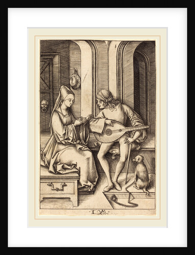 The Lute Player and the Singer by Israhel van Meckenem