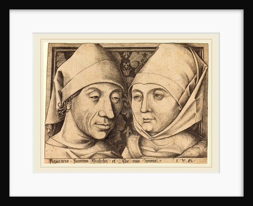 Double Portrait of Israhel van Meckenem and His Wife Ida, c. 1490 by Israhel van Meckenem