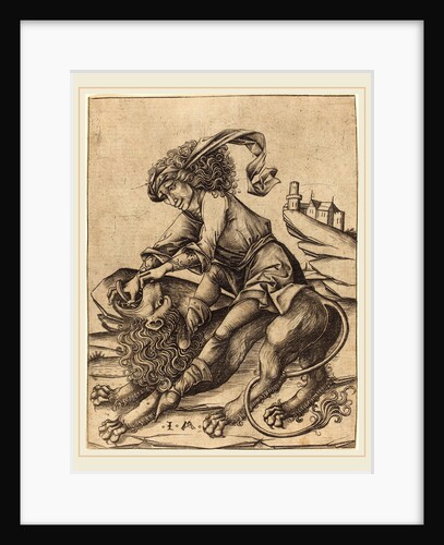 Samson and the Lion, c. 1475 by Israhel van Meckenem