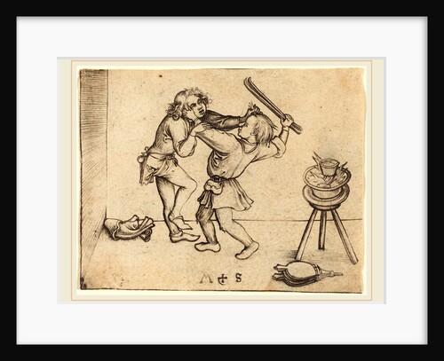 Apprentices Fighting, probably c. 1480 by Martin Schongauer