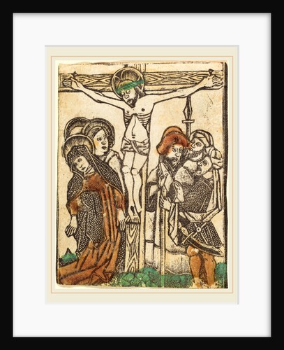 The Crucifixion by Workshop of Master of the Borders with the Four Fathers of the Church