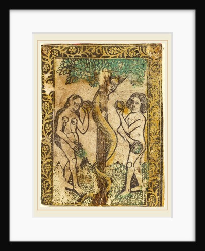 Adam and Eve by Workshop of Master of the Borders with the Four Fathers of the Church