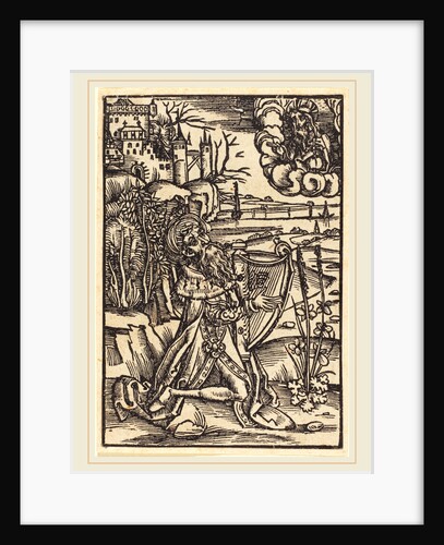 David Playing the Harp, c. 1500 by Anonymous