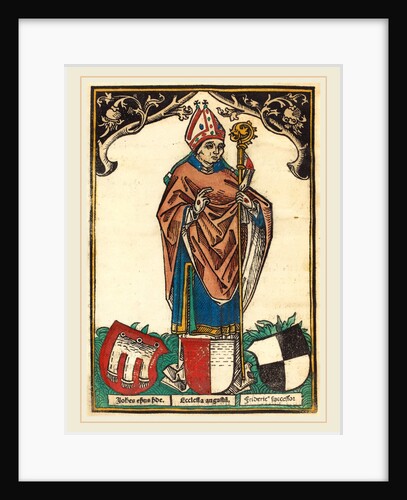 Bishop of Augsburg with Three Coats of Arms, c. 1485 by Anonymous