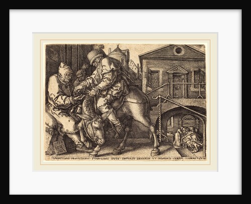 The Good Samaritan Paying for the Lodgings of the Traveler, 1554 by Heinrich Aldegrever