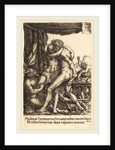 Hercules Preventing the Centaurs from the Rape of Hippodamia, 1550, by Heinrich Aldegrever