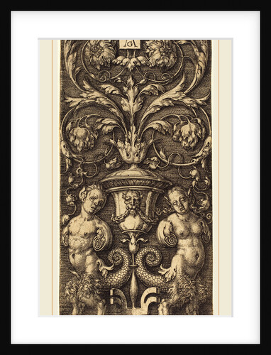 Ornament with Vase and Two Female Figures, 1553 by Heinrich Aldegrever
