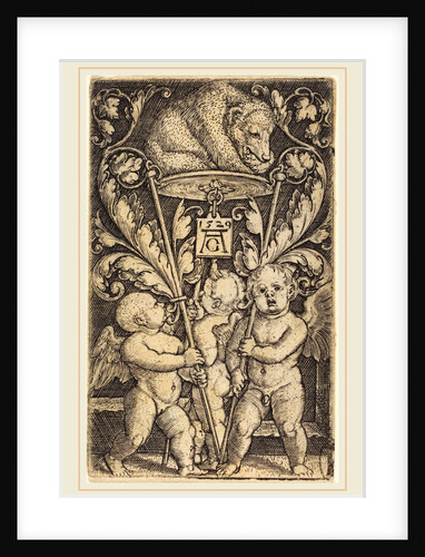 Three Cupids and a Bear, 1529, by Heinrich Aldegrever