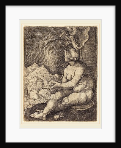 Eve Seated, 1519 by Sebald Beham