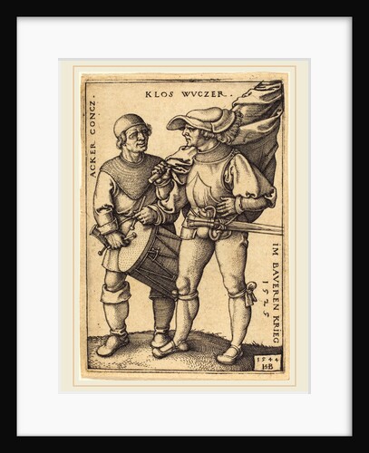 Standard Bearer and Drummer, 1544 by Sebald Beham