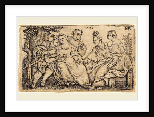 Two Loving Pairs with Clown, 1535 by Sebald Beham