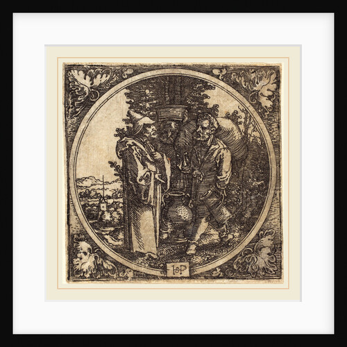Gentleman and Two Servants, or Solon and Two Peasants by Sebald Beham