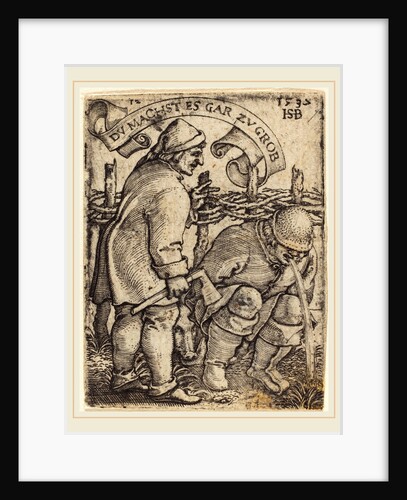 Vomiting Peasant by Sebald Beham
