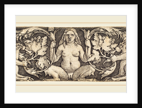 Ornament with Three Satyrs by Sebald Beham
