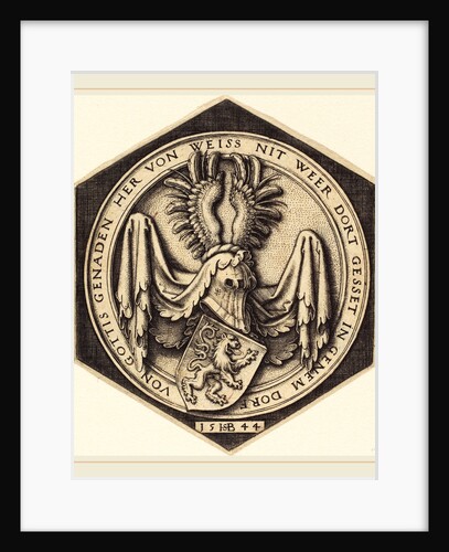 Coat of Arms with a Lion, 1544 by Sebald Beham