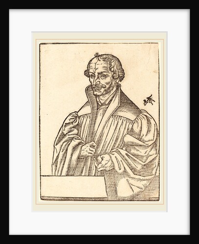 Philip Melanchton, Half-Length to the Left, Standing Behind a Breastwork by Lucas Cranach the Younger