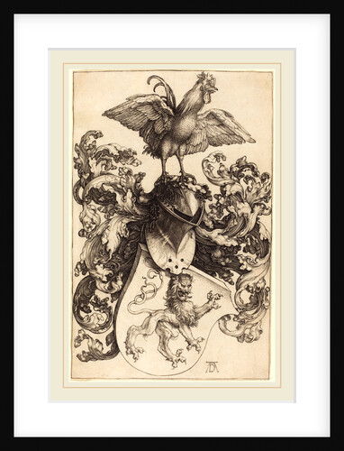 Coat of Arms with a Lion and a Cock by Albrecht Dürer