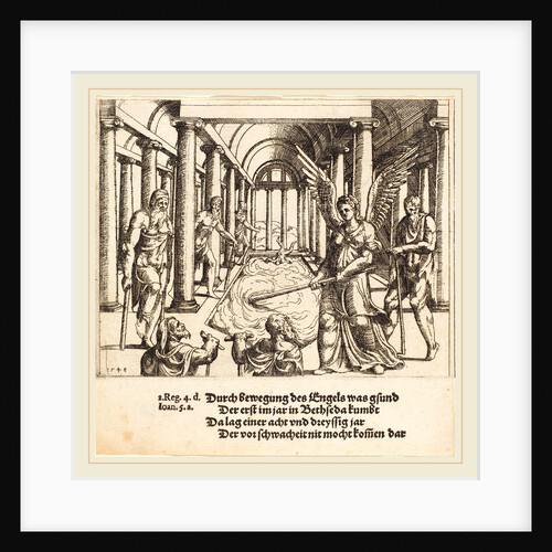 The Angel Agitating the Pool of Bethesda, 1548 by Augustin Hirschvogel